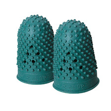 2 x Alco Blattwender Zählfinger Fingerhut Fingerkappe Größe 1 Ø 15mm grün