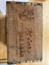 Bier Der Saar, Bierkasten Holz Komplett, Um 1940/50er Saarland, Sehr Selten