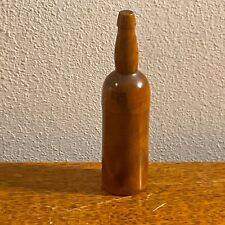 ANTIKES BAUMHOLZ (Nussbaum?) WHISKEYFLASCHE WÜRFELSTREUER 3 Zoll (7,5 cm hoch)