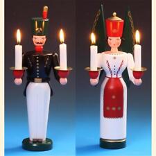 Schalling Engel und Bergmann aus Holz, farbig, 29cm, Erzgebirge Fachhändler