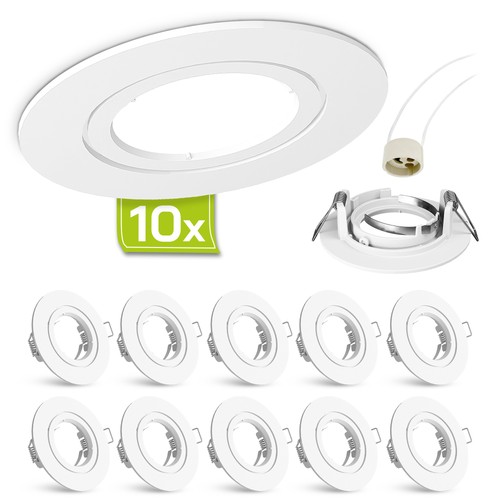 10x einbaustrahler rahmen set - einbaustrahler,