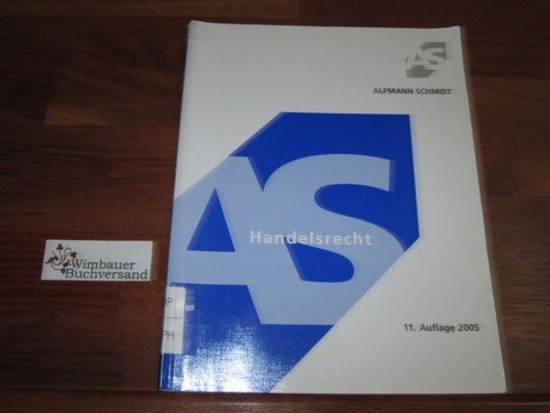 Handelsrecht alpmann josef - handelsrecht., alpmann,