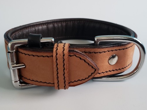 Hund halsband leder - halsband,