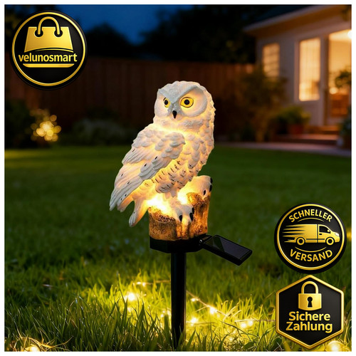 Solarlampe eule gartenfigur - solarlampe,