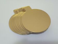 20Stk Goldene Tortenunterlage, 8cm Ø, für Törtchen, Cupcakes