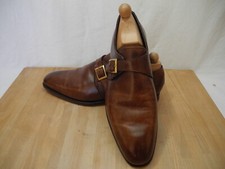 Crockett & Jones Savile Monk Strap Antik- Braun   Gr. UK 12 / 47  Handgemacht