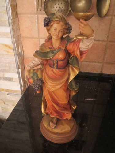 Holzfigur aus dem grödnertal - holzfigur,