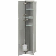 WC-Modul 9314280 UP 180x981 mm Einbauschrank befliesbar Grau Anschlag links