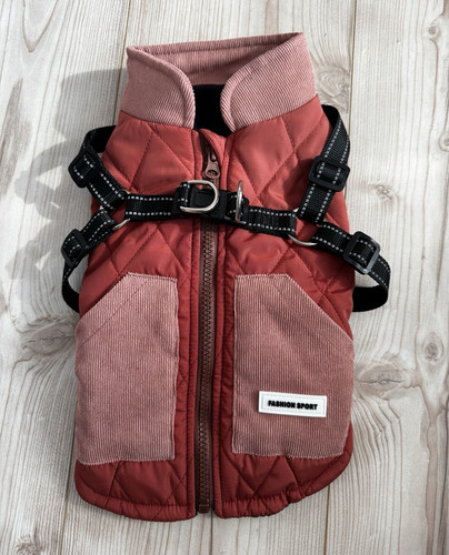 Hundewintermantel mit geschirr - hundewintermantel,
