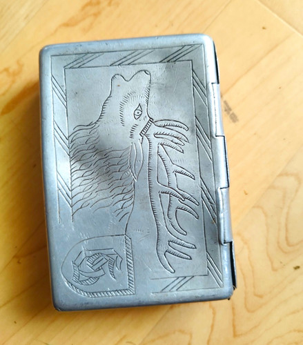 Metall zigarettenetui mit - zigarettenetui,