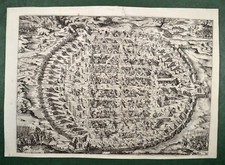 Fronsperger Kriegsbuch 1573 Original Antique Print Militär Schlachten Feyerabend