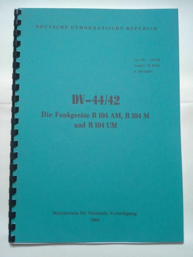 Nva funkgeräte r104 r104m - nva, am,r104m