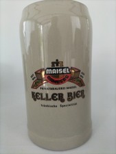 Sehr alter Bierkrug Bamberg MAISEL KELLERBIER 1,0l Maßkrug Humpen Seidel Rarität