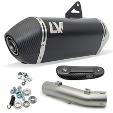 Endschalldämpfer LeoVince SLIP-ON SBK LV-14 Black Edition Edelstahl Carbon Kappe