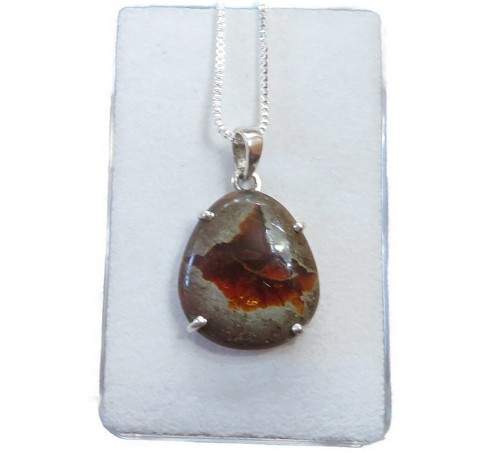 Matrix feuer opal - feuer, cabochon