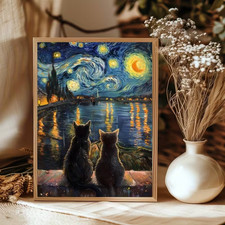 Leinwanddruck zwei katzen - ,