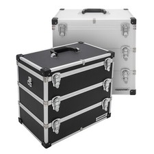 Alu Etagen Werkzeug Koffer Foto Kiste 3 Ebenen Box Truhe Tragegurt abschließbar