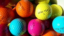 100 Stück bunte Turnier Golfbälle APM-TEC Z-03 NEU