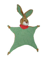 WIE NEU * Bambia Hase Häschchen grün braun Schmusetuch Schnuffeltuch Kuscheltuch