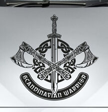 Aufkleber Auto Motorhaube Thor Axt Schwert Odin Runen Wikinger Nordic Viking 247