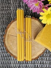 100% Bienenwachskerzen Ø 0,8cm Lange 25cm Nr.40 Stabkerzen Tafelkerzen  10stk.