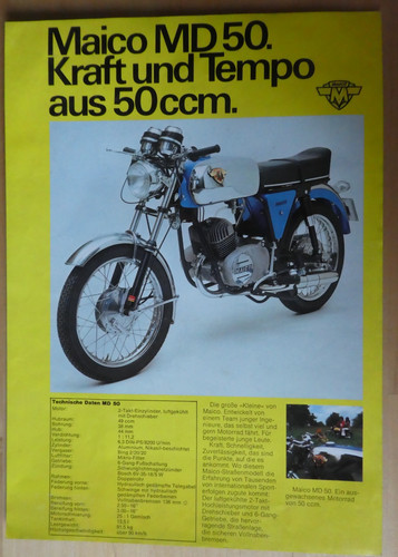 Original maico prospekt 1974 - maico,