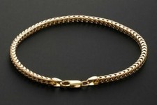 Massiv 9 Karat Gold Franco Armband - 7,5 Zoll - UK gestempelt