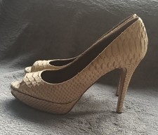 Damen Pumps Peep Toes Zara Schlangenprägung Gr. 40