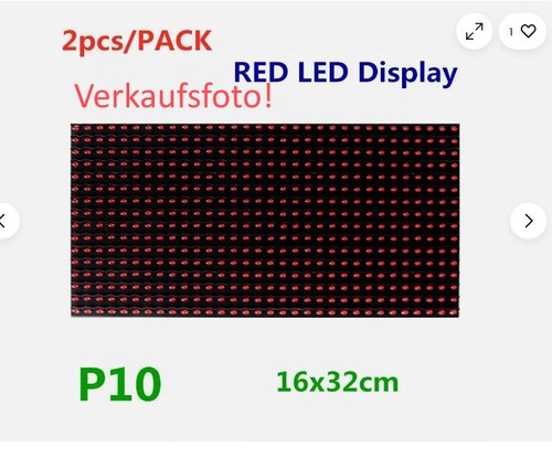 2pcs red led display p10 - red,