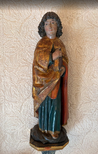 Heiliger johannes holzstatue - heiliger,