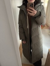 Zara Winterjacke Mantel Khaki