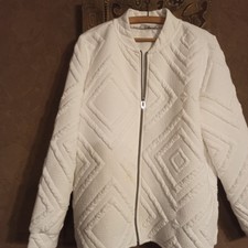 Damen Strickjacke Weiß XL Cecil