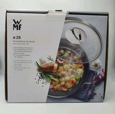 WMF 28cm Servier-Schmorpfanne mit Glasdeckel - Edelstahl (07.6140.6380)