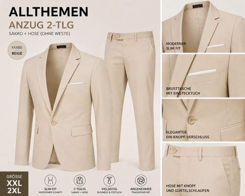 Allthemen herren anzug beige - allthemen,