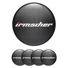 4 x Irmscher Silicon Emblem Aufkleber für Radkappen Nabendeckel Epoxidharz Logo
