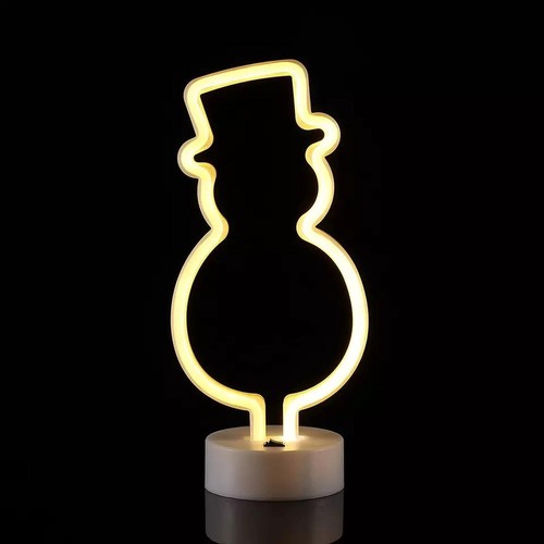 Neon led licht schneemann - neon,