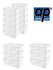 Schuhboxen Set mit Deckel stapelbar Aufbewahrungsbox Kunststoffbox transparent