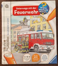 Tiptoi Buch "Unterwegs mit der Feuerwehr", 4-7 Jahre, ohne Stift, gut erhalten