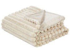 Kuscheldecke Kunstfell beige