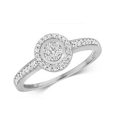 Echter Diamant Ring Halo