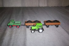 Wiking Unimog U 1500 + Traktor + 2 Kohle  Anhänger  !