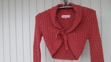 Damen Bolerojäckchen  rostrot Gr. M "Freemann J Porter" langarm, Strick, kurz