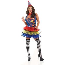 Bunte clown kostüm für - kostüm, damen