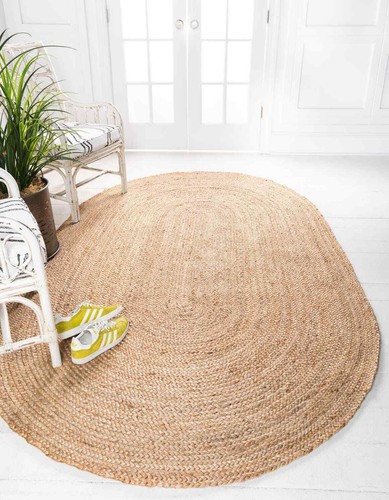 Teppich oval 100 natur jute - natur,