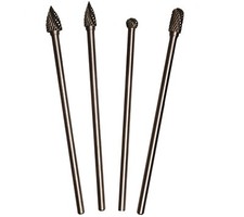 BGS 4x HSS Fräser extra lang Kugelfräser Kegelfräser Zylinderfräser 6x150 mm Set