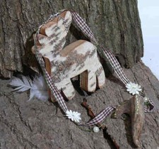 ♛ braun-weißes Trachtenband