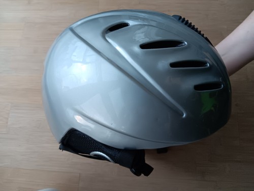 Skihelm silber gebraucht - skihelm,