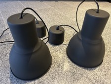 Ikea Hektar Lampen 2er Set, dunkelgrau, 22 Cm
