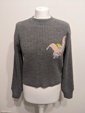 Zara Crop Pullover Dumbo grau