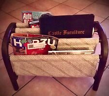 Zeitungsständer massiv Holz Stoff Eiche Castle furniture 1920 wie NEU